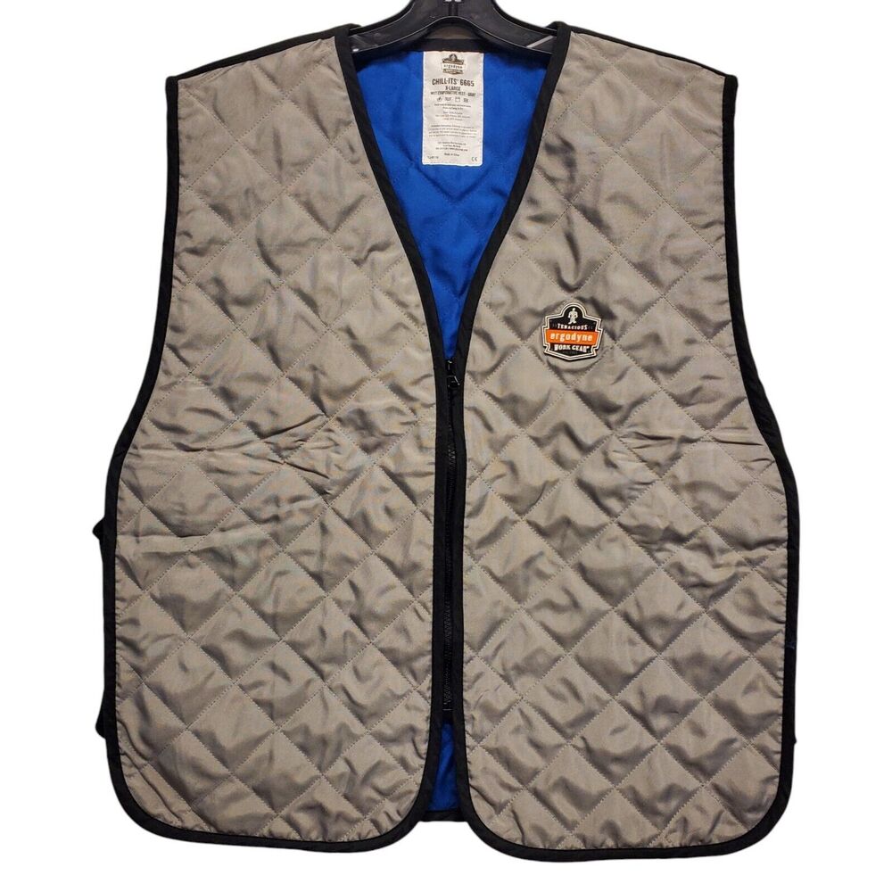 ERGODYNE Work Gear Vest CHILL-ITS 6665 Evaporative Adult XL Gray Workwear